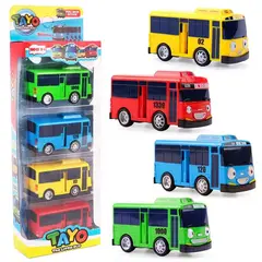 GENERICO - Tayo 4 omnibus carritos de 9cm