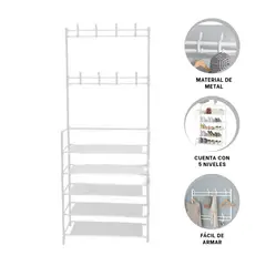 GENERICO - Pack3 Estante de Zapatos en Blanco Y+Banderitas Adhesivas