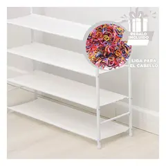 GENERICO - Pack4 Zapatera con Separadores en Blanco Y+Ligas de Regalo