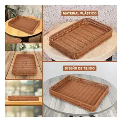 RYBIU IMPORT - Pack4 Cesta Rectangular de 30x20x4cm Y+Regalo Agendita