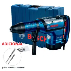 BOSCH - Rotomartillo SDS Max 1700W 19J GBH 12-52 DV + JUEGO DE BROCAS