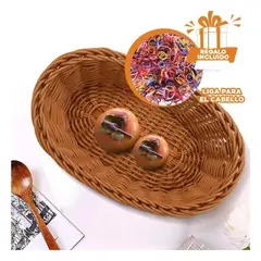 RYBIU IMPORT - Pack4 Cesta para Almacenar de 35x25x7cm Y+Ligas de Regalo