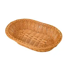 GENERICO - Cesta Ovalado de Plastico Tejido Multifuncional 40x30x7cm