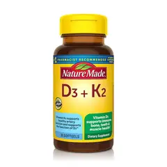 NATURE MADE - Vitamina D3 + K2 (30 Cápsulas) –