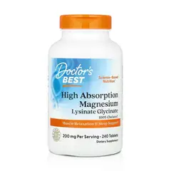GENERICO - Bisglicinato de Magnesio 200mg (240 Tabletas) – Doctor’s Best