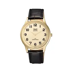Q&Q - Reloj Hombre Negro Elegante 3BAR Resistente al Agua - Reloj Formal y Casual Ideal para Regalo