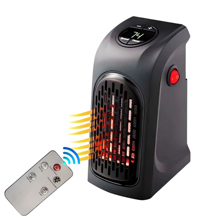 Estufa Calentador Calefactor Eléctrico portátil 400W + Control Remoto