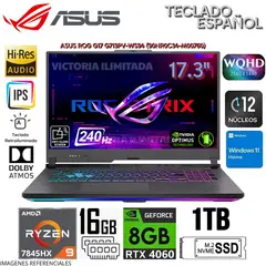ASUS - Laptop Rog Strix G713PV-WS94 AMD Ryzen9-7845HX 16GB RAM 1TB SSD 17.3"  WQHD RTX4060-8GB WIN11