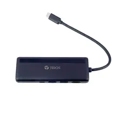 TEROS - Concentrador de puertos (Hub) TE-7134N Gen 3 USB-C 7 en 1