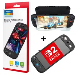 DOVE - Kit Protector Nintendo Switch 2 – Funda Silicona + Vidrio Templado