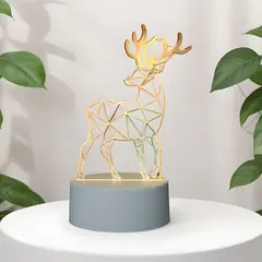 GENERICO - LÁMPARA 3D LUCES DE ILUSIÓN 3D LUZ CÁLIDA DISEÑO RENO