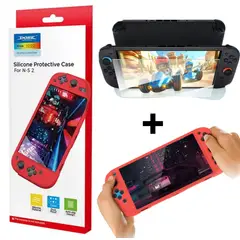 DOVE - Kit Protector Nintendo Switch 2 – Funda Silicona + Vidrio Templado
