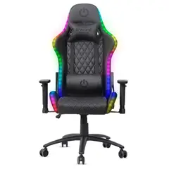 ENKORE - Silla Ergonomica Gamer 2D BRAVIO ENC GC1002+RGB Negro