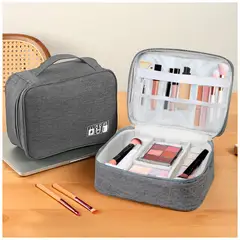 KELLER - Neceser de Maquillaje Cosméticos Portátil Plomo BW1