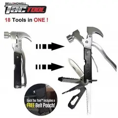 GENERICO - MARTILLO MULTI HERRAMIENTAS 18 EN 1 DE ACERO PORTATIL