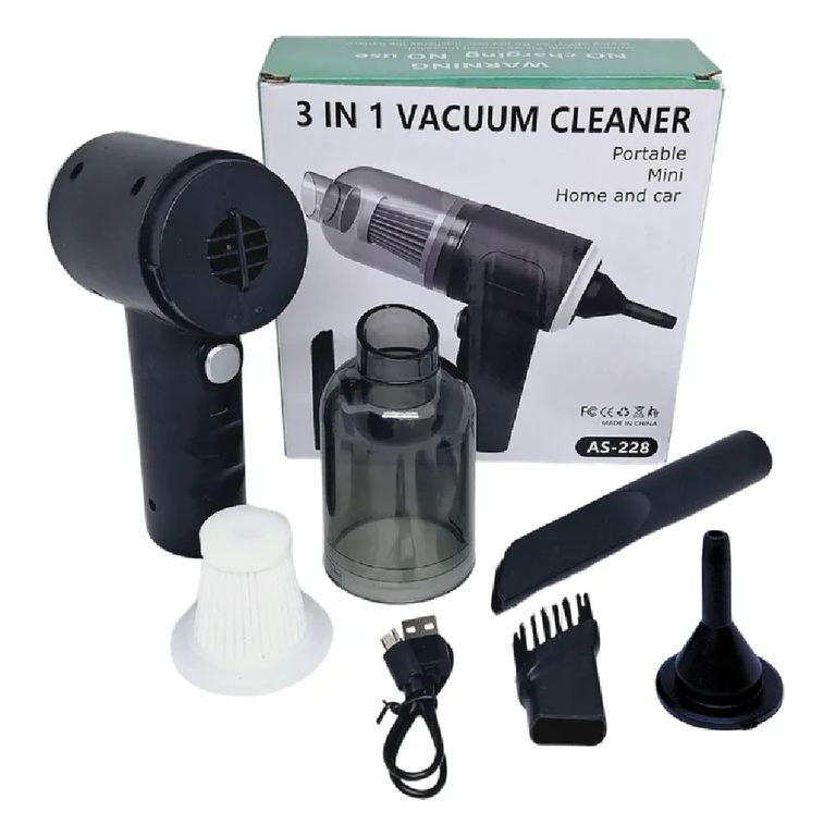 Aspiradora Inalámbrica Recargable 3 en 1 para Auto y Hogar - 123083214