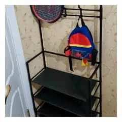 GENERICO - Pack3 Rack para Zapato con 4 N Negro Y+Banderitas Adhesivas