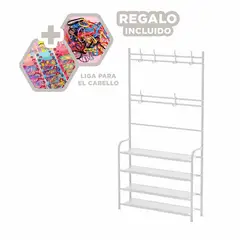 RYBIU IMPORT - Pack4 Zapatera con Separadores 4 N Blanco Y+Ligas de Regalo