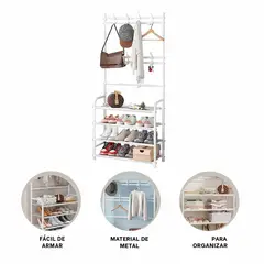 GENERICO - Pack5 Zapatera de Almacenamiento Curvo 4 N en Blanco