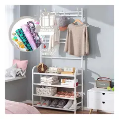 RYBIU IMPORT - Pack6 Rack para Zapatillas 4 N en Blanco Y+Papel de Regalo