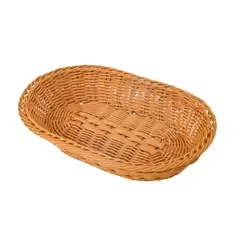 GENERICO - Cesta Ovalado de Plastico Tejido Multifuncional 30x20x7cm