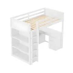 BH BARAKA HOME PREMIUM - Camarote Multifuncional Custom Laia Blanco - 1.5 Plz