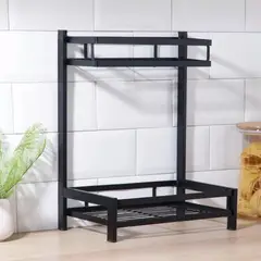 GENERICO - Organizador de Acero Inoxidable Multifuncional 2 Niveles Cocina/Oficina