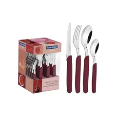 TRAMONTINA - Juego de Cubiertos X24 CARMEL Guinda 23499027