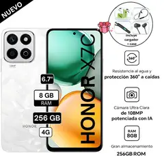 HONOR - Celular Libre X7c 8GB Ram +256GB -blanco luna