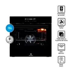 INDURAMA - Horno Empotrable 75 Litros Eléctrico Negro HEI-75V2NET