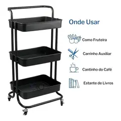 GENERICO - Carro Estante Organizadores De Espacios 3 Niveles