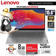 LENOVO - Laptop V15 G4 AMN AMD Athlon Silver 7120U 8GB RAM 256GB SSD 15.6"  FHD WIN11+ Audífono Gamer