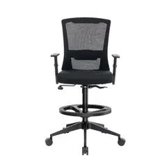 OFIDEAS - Silla Cajero Ergonómica Con Apoyabrazos Castro Negro Nylon