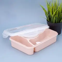 GENERICO - Taper Lonchera Contenedor de Alimentos con Divisiones Rosa