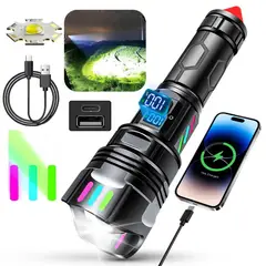 OEM - Lámpara Linterna 3000 Lúmenes USB C Con Power Bank Y Zoom