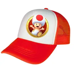 GENERICO - Gorra Honguito Toad Rojo Peluche - Niños y Adultos