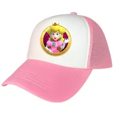 GENERICO - Gorra Princesa Peach Rosado Peluche - Niños y Adultos