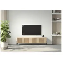 TU MESITA - Mesa de TV Nórdica Tayler 65 color Duna 4 puertas