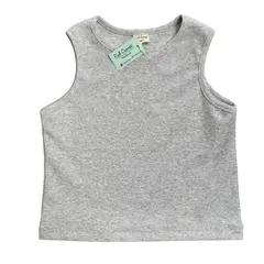 RED CARROT - Top de algodon color gris