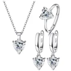 GENERICO - Juego De Joyas Set De Collar anillo Y Aretes