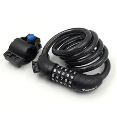 JAFI - Cable de seguridad SL001 de 5 dígitos negro para bicicleta