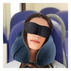 GENERICO - Pack2 Almohada para Cuello Azul Espuma Y+Regalo Stickers