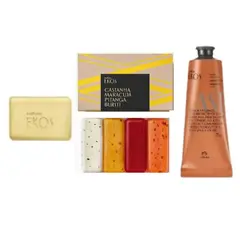 NATURA - 5 Jabones EKOS 100g y regalo: crema para manos