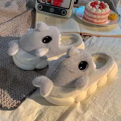 GENERICO - PANTUFLAS CON PELUCHE MODELO TIBURON