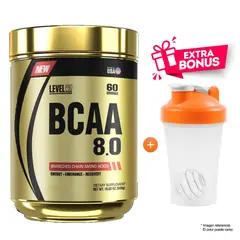 LEVEL PRO - BCAA 8.0 540 GRAMOS FRUIT PUNCH + SHAKER