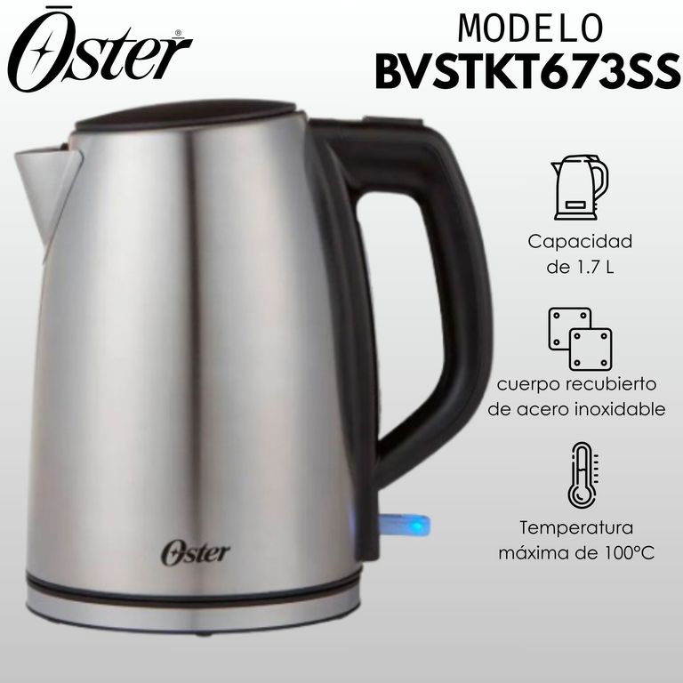 Hervidor eléctrico Oster® acero inoxidable BVSTKT673SS
