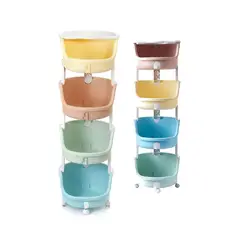 RYBIU IMPORT - Juguetero Circular Infantil de 4 Niveles Multicolor