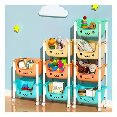 GENERICO - Pack3 Estante Juguetes en 4 N Multicolor Y+Ligas de Regalo