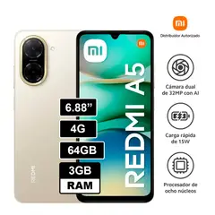 XIAOMI - CELULAR REDMI A5 3GB RAM 64GB DORADO