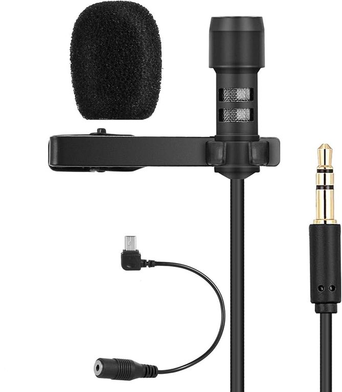 Micrófono Condensador Yanmai R955 Lavalier Para Móvil y DSLR